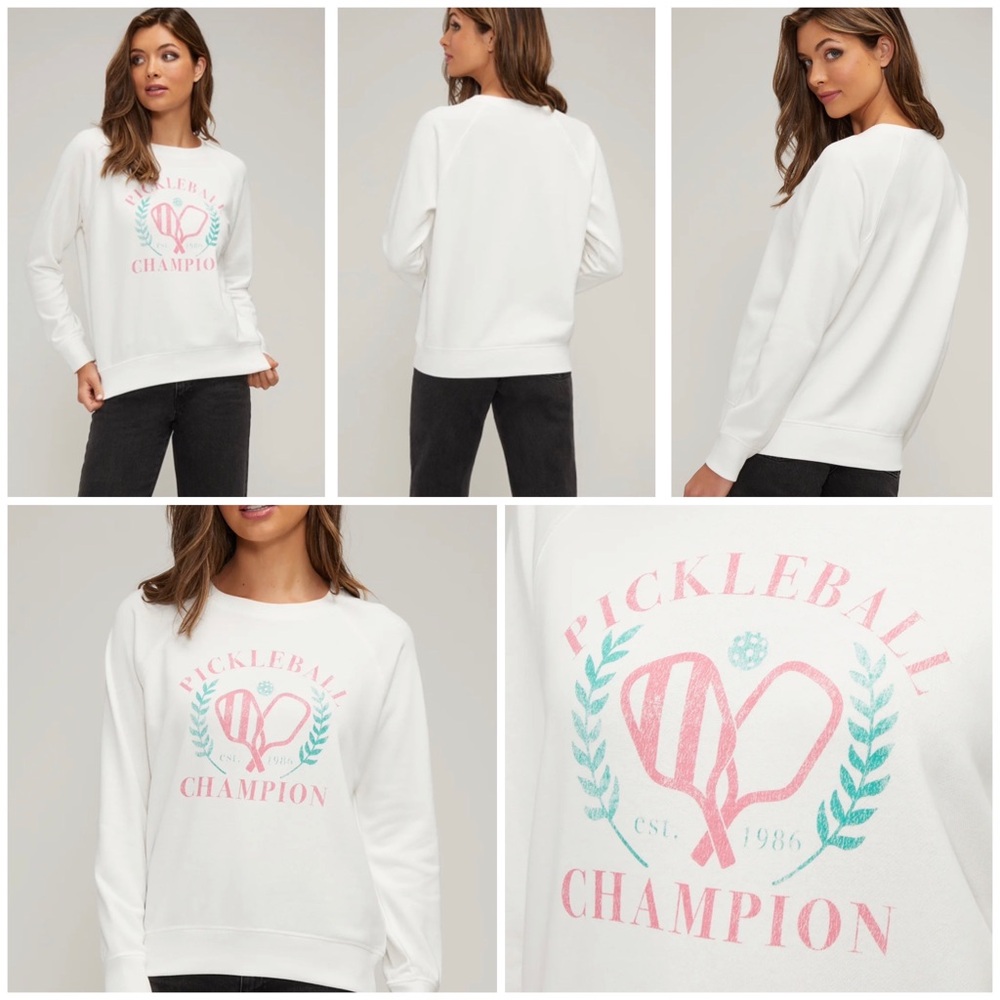 Wildfox graphic crewneck PICKLBLL CHAMP sweatshirt Size Medium